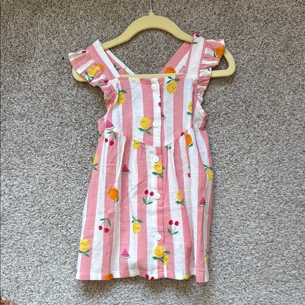 H&M NWT Pink and White Flutter Sleeve Sundress